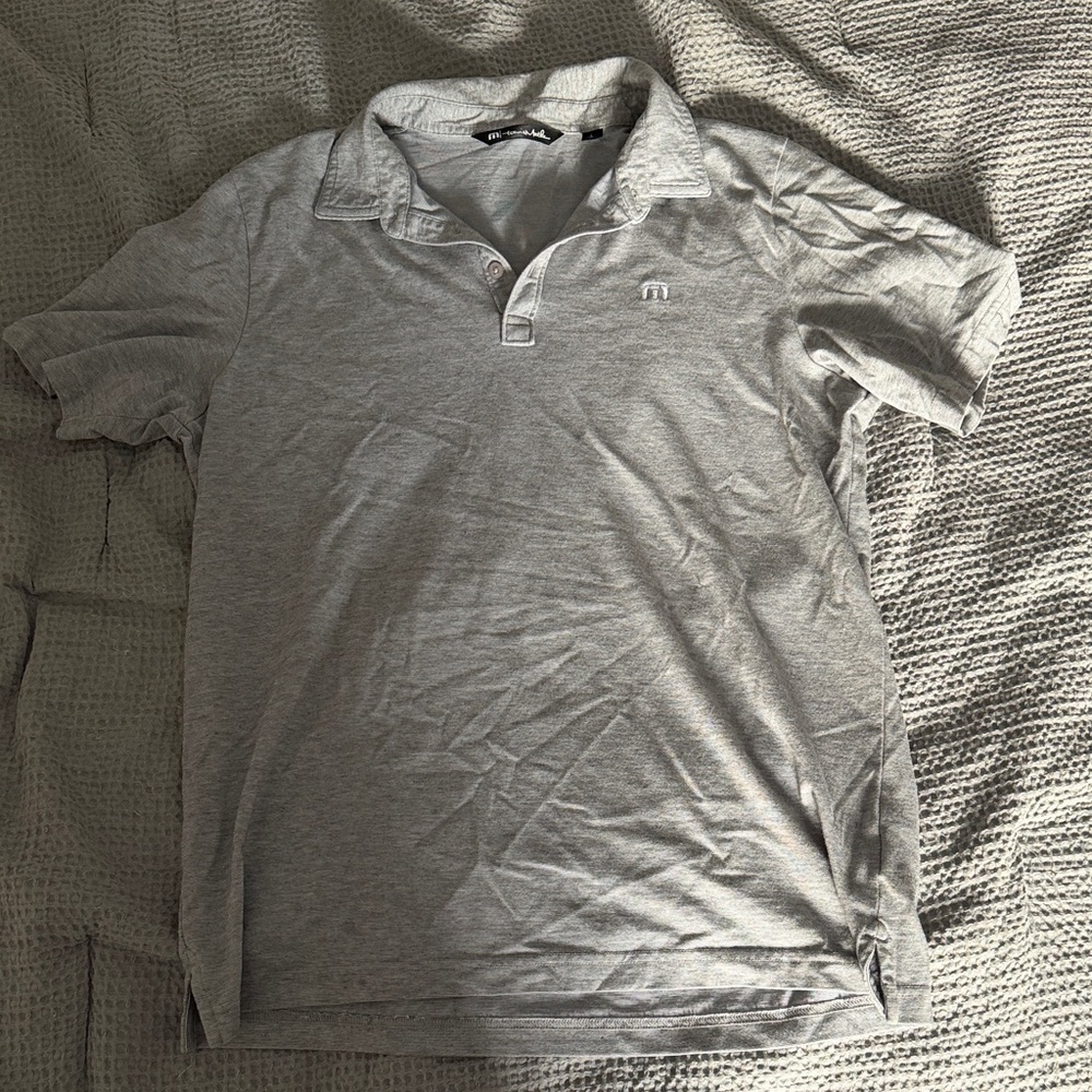Travis Mathew Light Gray Polo Shirt